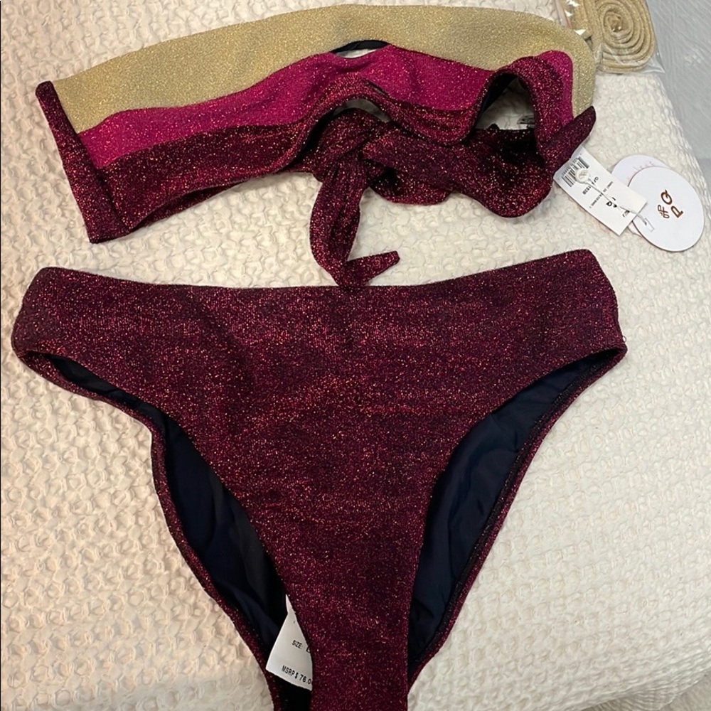 NWT PQ Swim High Waist Bikini M/ L